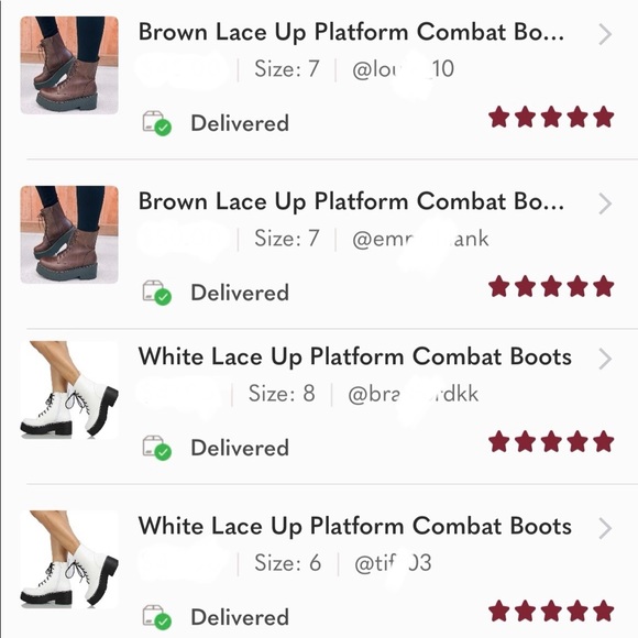 White Lace Up Platform Combat Boots - Picture 11 of 12